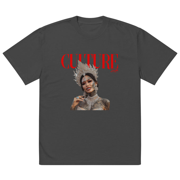 Culture Queen Oversized faded t-shirt