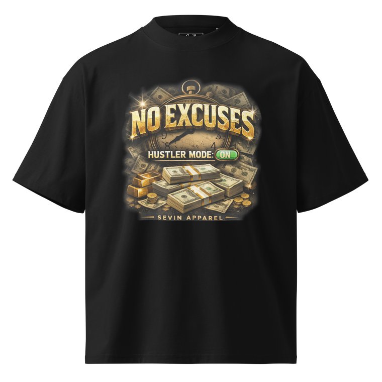 No Excuses Unisex organic oversized high neck t-shirt