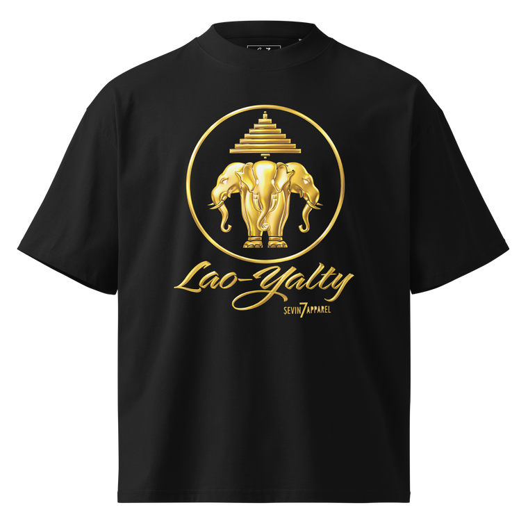Lao Loyalty Gold Unisex organic oversized high neck t-shirt