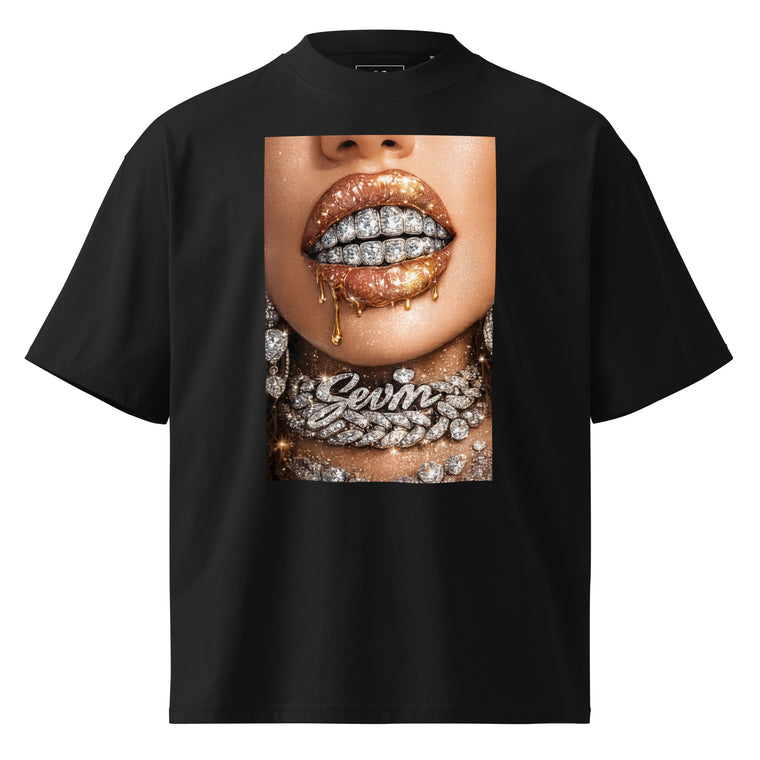 GRILLZ-GIRL-DRIP - Oversized T-Shirt