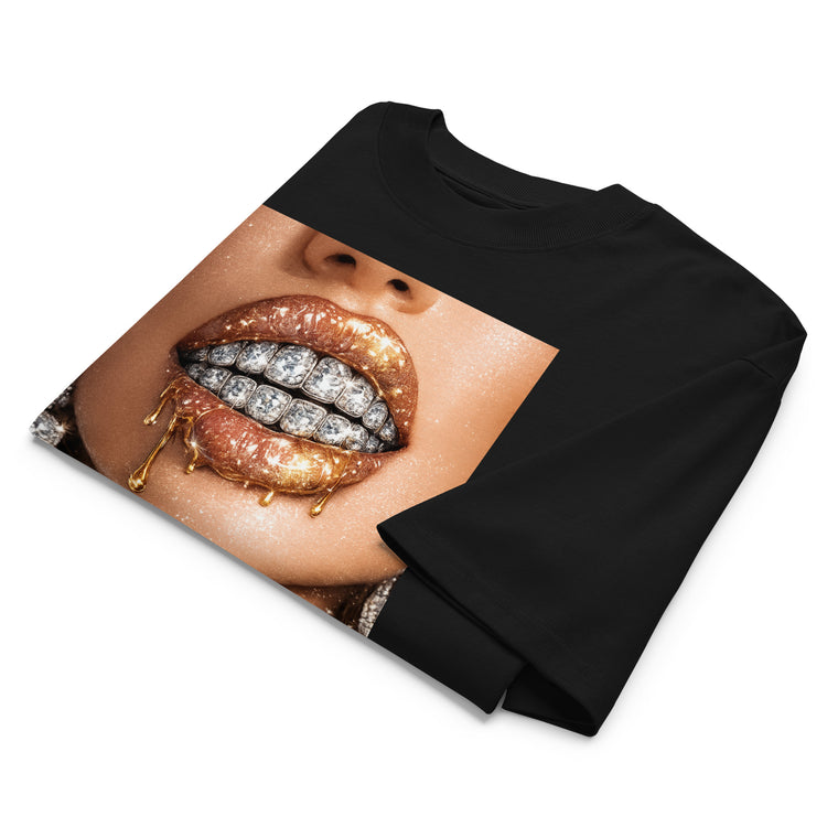 GRILLZ-GIRL-DRIP - Oversized T-Shirt