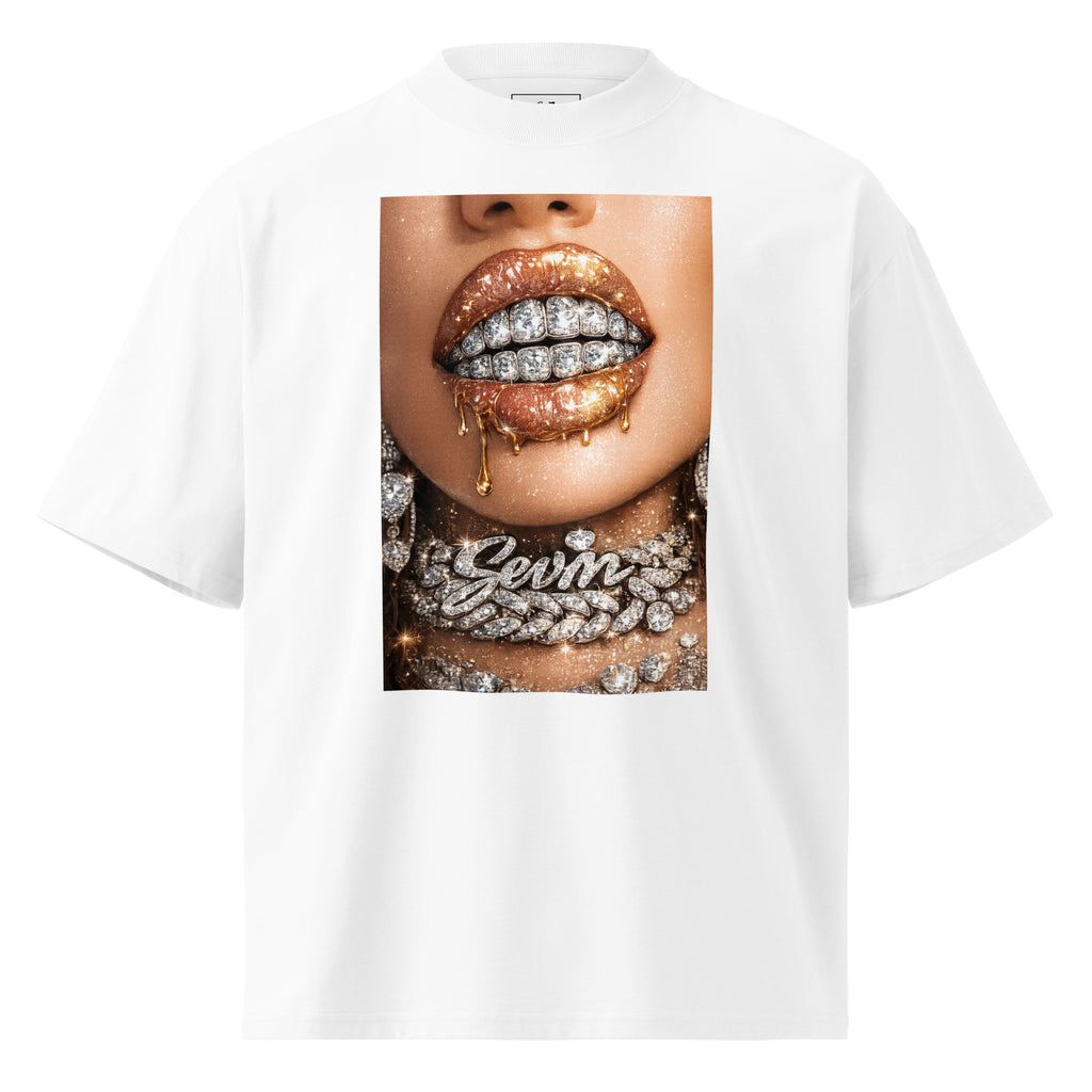GRILLZ-GIRL-DRIP - Oversized T-Shirt