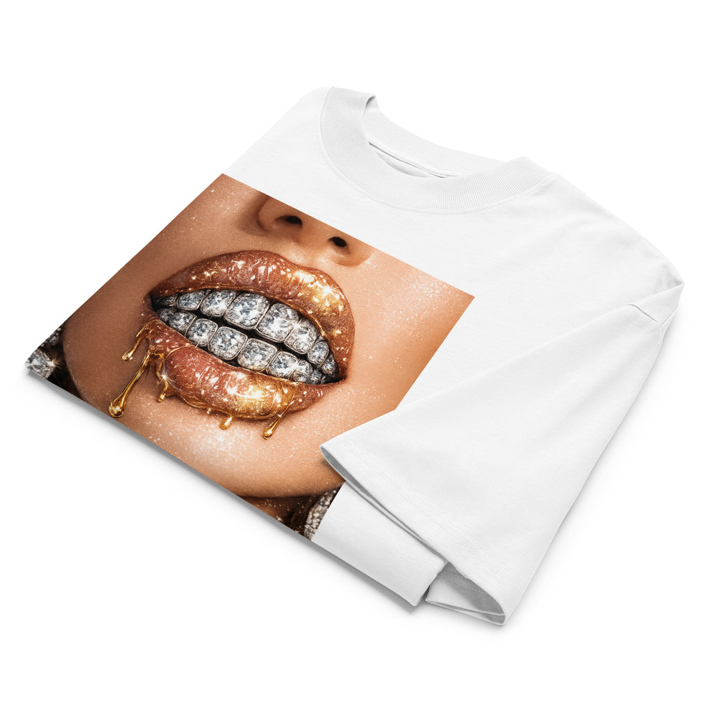 GRILLZ-GIRL-DRIP - Oversized T-Shirt