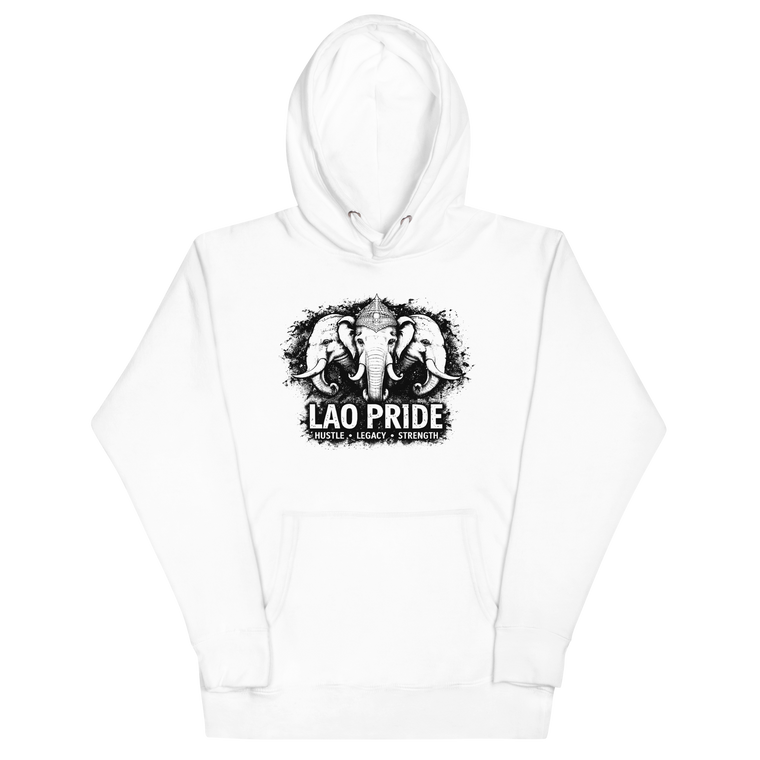 Laos Pride White Unisex Hoodie